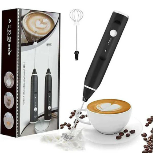 2 in 1 Rechargeable Electric Coffee Mixer | Handheld Milk Frother & Egg Beater