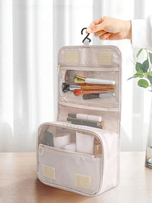 Hanging Travel Toiletry Bag | Waterproof Cosmetic Organizer with Compartments
