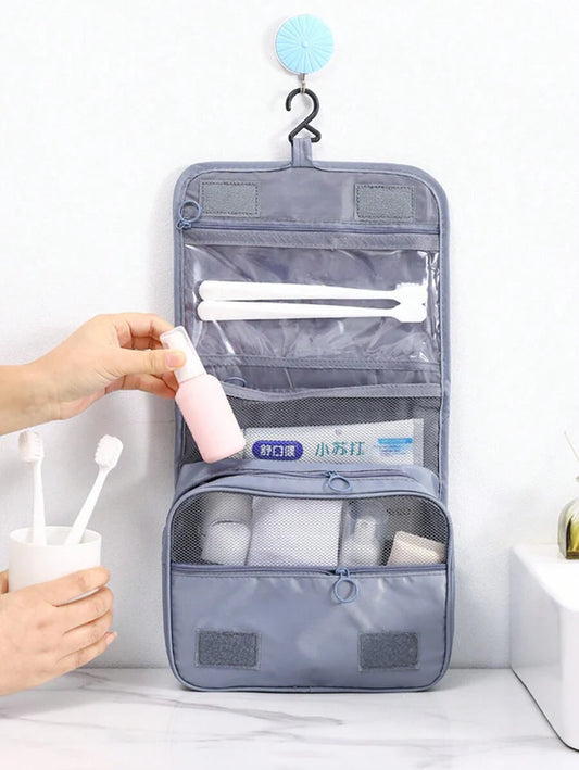 Hanging Travel Toiletry Bag | Waterproof Cosmetic Organizer with Compartments
