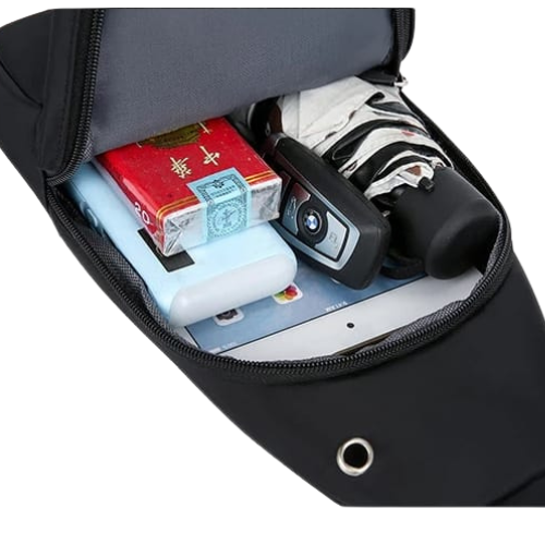 Modern Black Sling Chest Bag