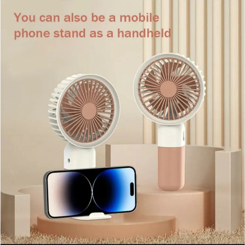 Portable Mini Cute Handheld Fan – USB Rechargeable with Stand/Base | Cooling Fan for Kids & Adults