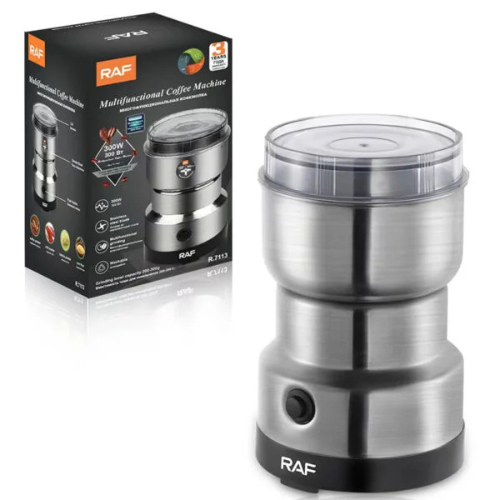 RAF R.7113 Multi-Purpose Electric Coffee & Spice Grinder | Stainless Steel Automatic Bean Grinder 85g