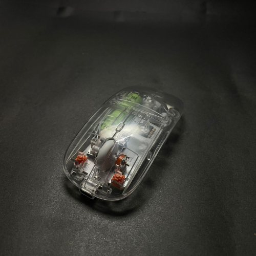 RGB Wireless Transparent Mouse – Dual Mode Rechargeable with LED Lights