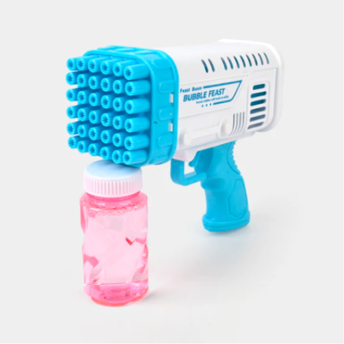 Bazooka Bubble Gun Toy – Automatic 36 Holes Bubble Machine for Kids with Bubble Solution & Tray