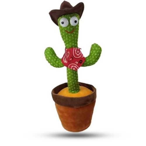 Interactive Dancing Cactus Toy – Singing, Talking & Voice Recording Plush | USB Rechargeable Fun Gift for Kids (6 Months+)
