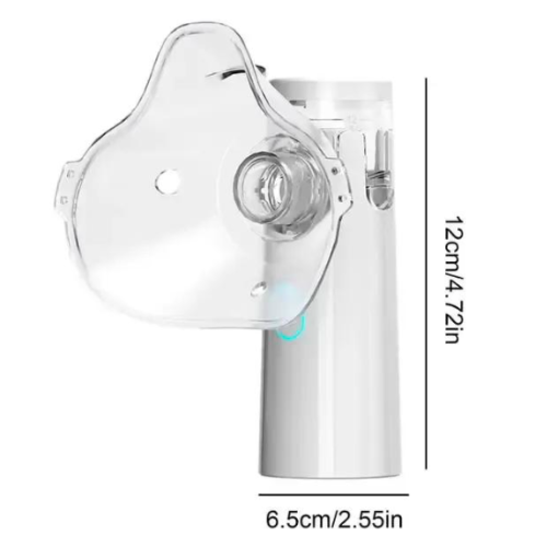 Portable Rechargeable Mesh Nebulizer – Dual Power (USB + Battery) | Silent Inhaler for Kids & Adults