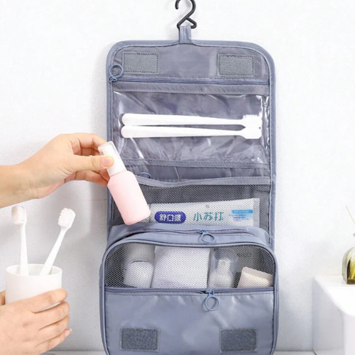Portable Hanging Makeup Organizer – Waterproof Travel Toiletry Bag