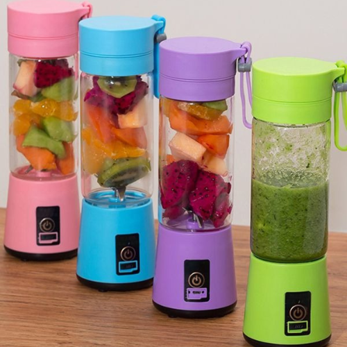 Portable Mini Juicer Blender 380ml – 6 Blade USB Rechargeable 🔥