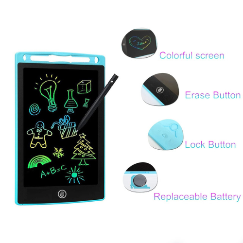 8.5 Inch Multicolor LCD Writing Tablet – Erasable Digital Drawing Pad for Kids