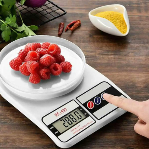 High Precision Digital Kitchen Weight Scale – 10kg Capacity | Multi-Unit Measurement in g & oz | Compact Design Without LED