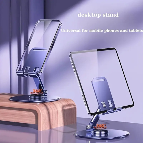 Metal Mobile Holder 360° Rotatable Stand – Carbon Steel Plate Base