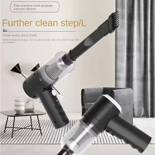 3-in-1 Portable Wireless Vacuum Cleaner – High Power Suction, Air Pump & Air Duster for Home, Car & Laptop