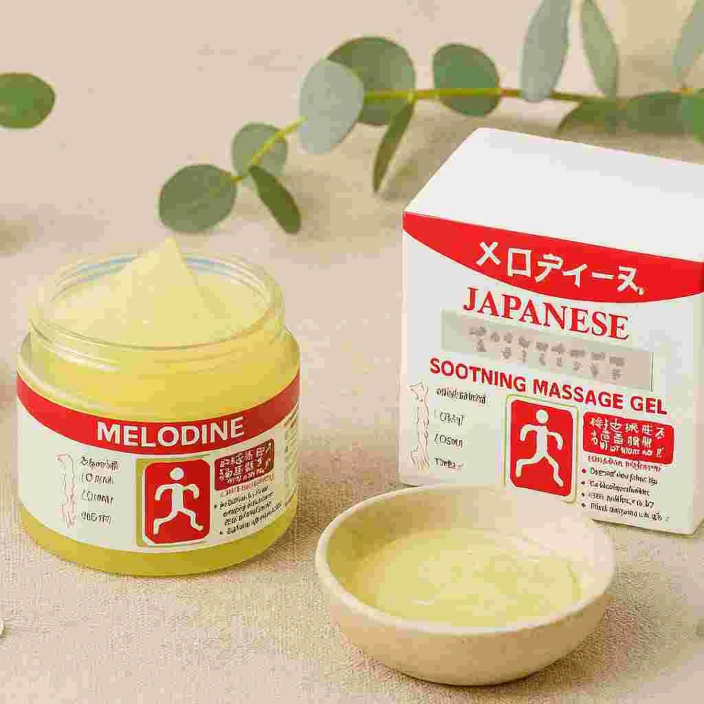 MELODINE Japanese Soothing Massage Gel for Muscle & Joint Pain Relief – Shoulder, Neck, Back & Knee Care | 120g