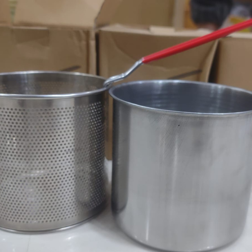 2 in 1 Stainless Steel Deep Fryer Pot with Oil Strainer – 1200ML