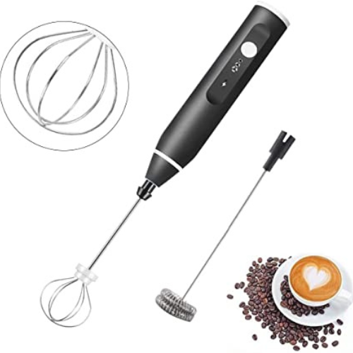 2 in 1 Rechargeable Electric Coffee Mixer | Handheld Milk Frother & Egg Beater