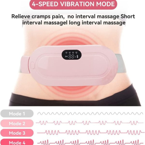 Menstrual Heating Pad Belt – Period Pain & Cramp Relief for Women | 3 Heat Levels, 4 Massage Modes
