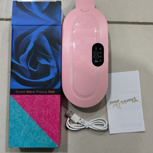 Menstrual Heating Pad Belt – Period Pain & Cramp Relief for Women | 3 Heat Levels, 4 Massage Modes