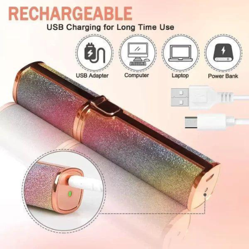 2-in-1 Electric Eyebrow Trimmer & Facial Hair Remover – Rechargeable Painless Shaver for Women