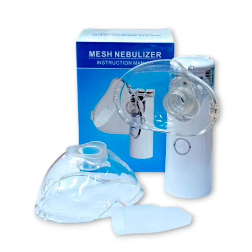 Portable Rechargeable Mesh Nebulizer – Dual Power (USB + Battery) | Silent Inhaler for Kids & Adults