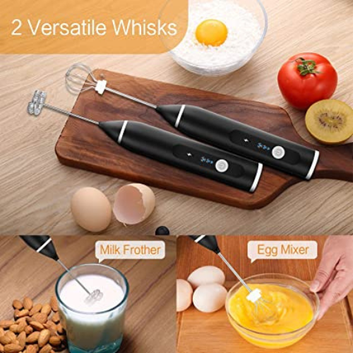 2 in 1 Rechargeable Electric Coffee Mixer | Handheld Milk Frother & Egg Beater