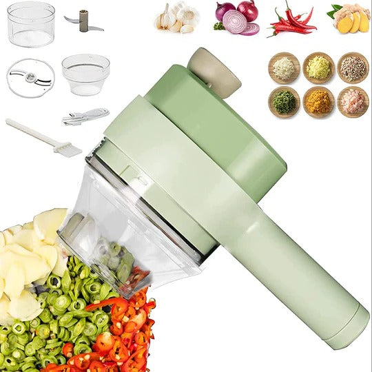 GlobalKart 4 in1 Multifunctional Electric Vegetable Chopper and Slicer set